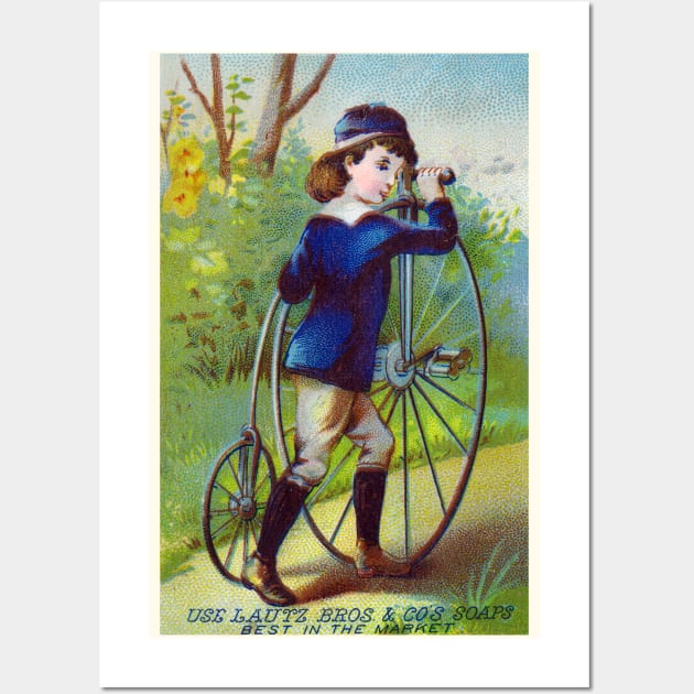 19th Boy and his Bike Wall Art by historicimage